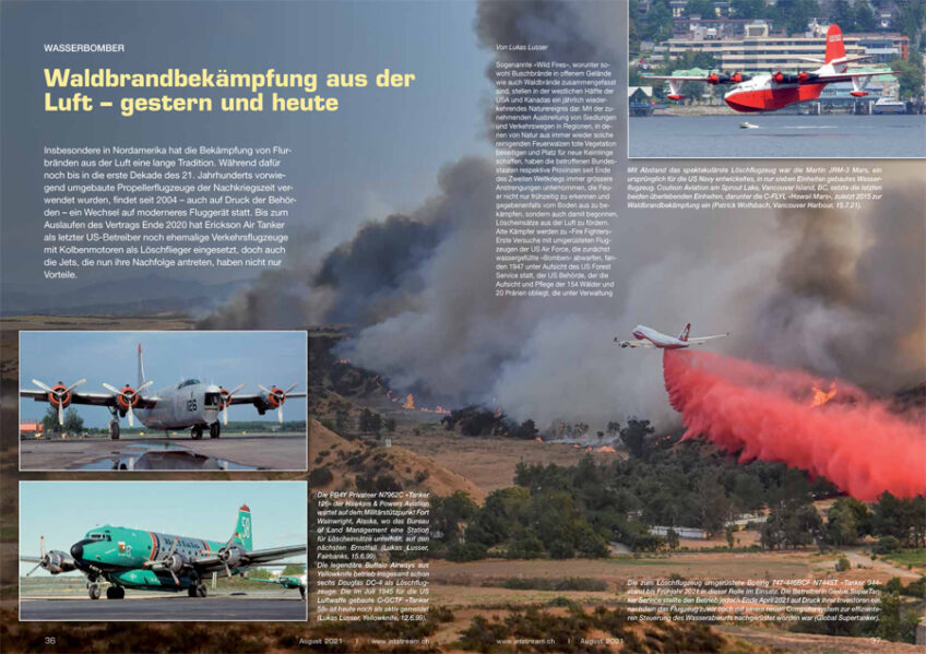 Waldbrandbekämpfung aus der Luft – gestern und heute