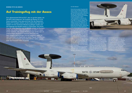 Auf Trainingsflug mit der AWACS